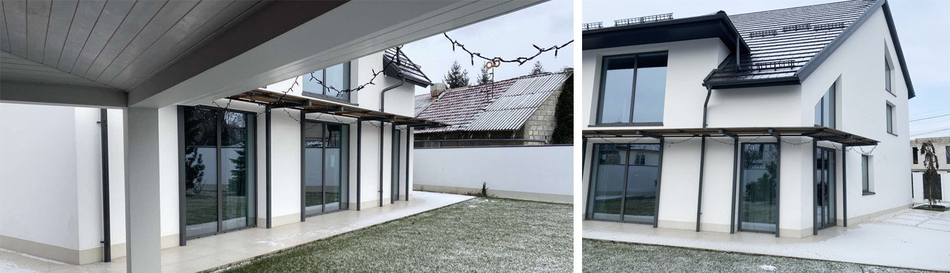 Fertiggestelltes Haus
